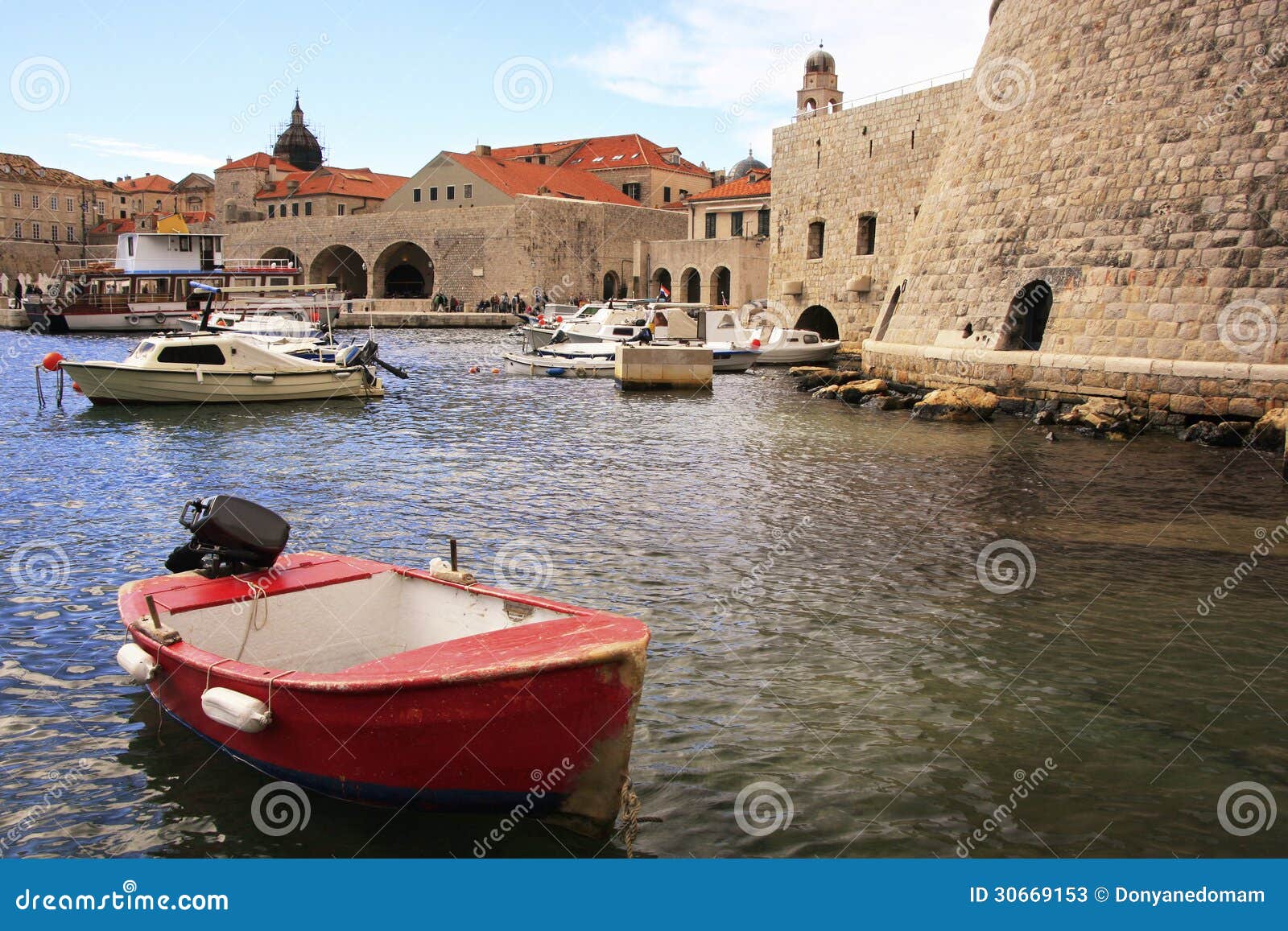 old harbor at dubrovnik, croatia