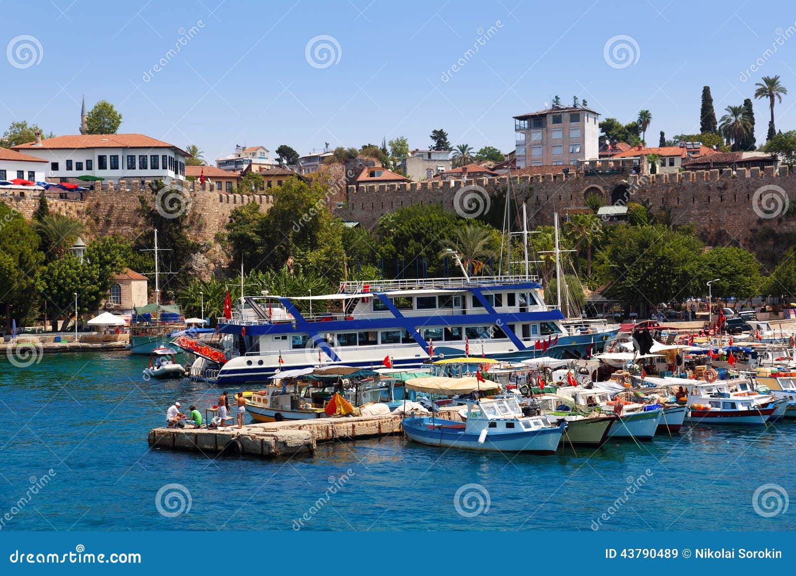 old harbour in antalya, turkey