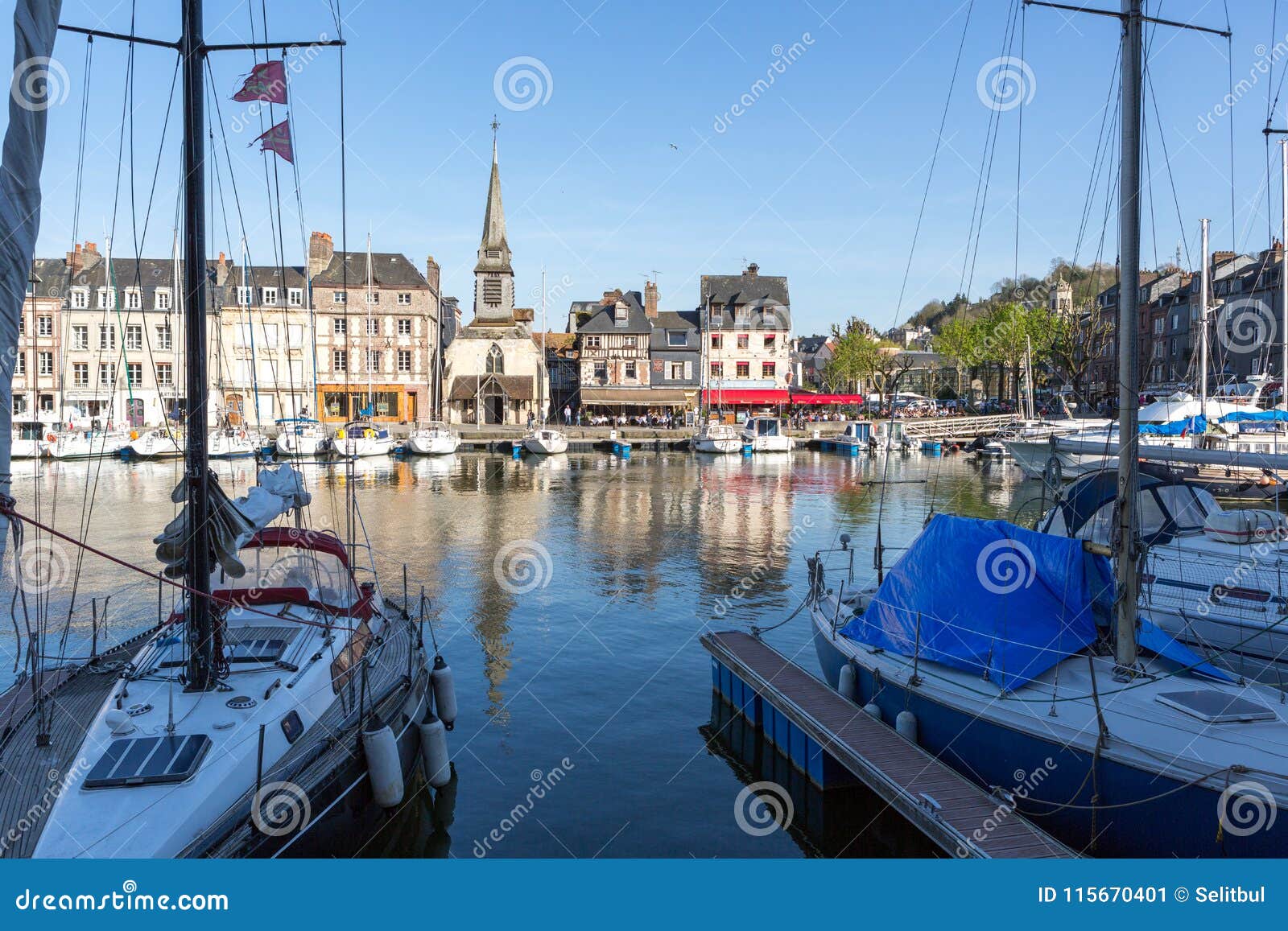 Old Harbour at Sunset, Honfleur, Normandy, France, Europe Editorial ...