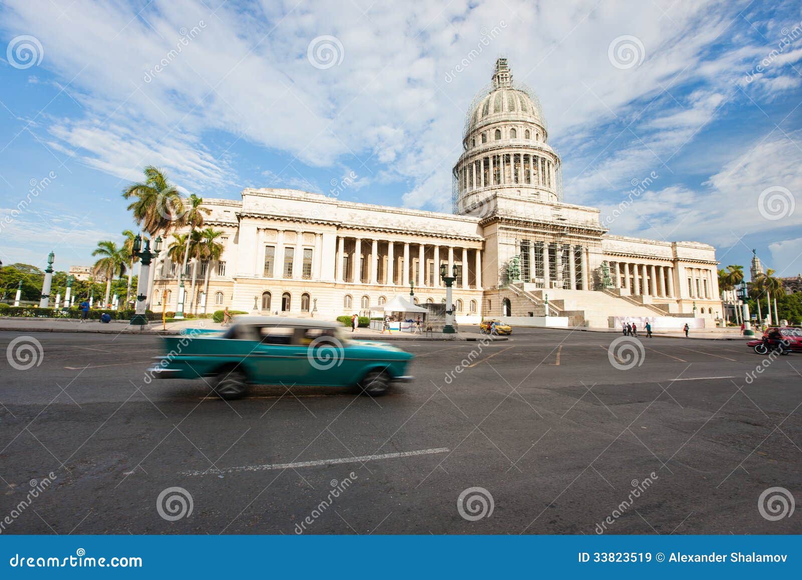 View of The Capitol in old Havana, Cuba