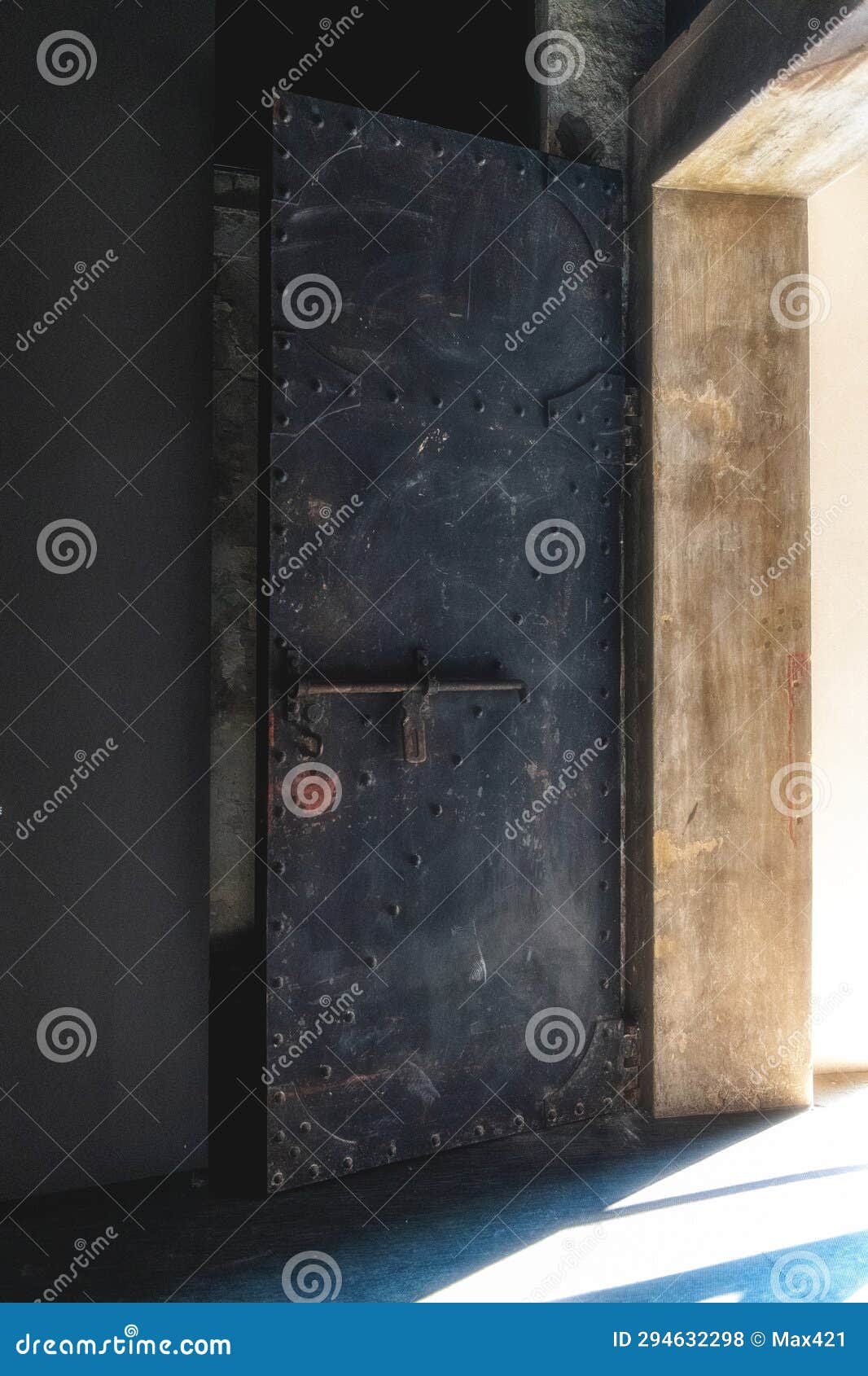 Old Heavy Steel Door and Opening Stock Photo Image of historic, blue