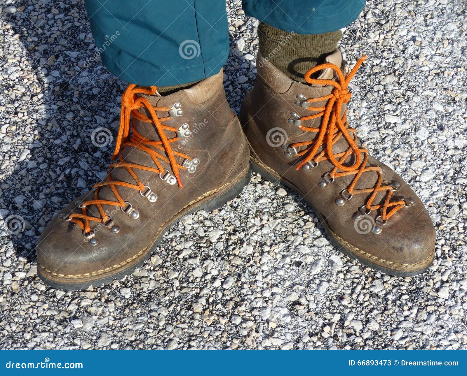 Old hiking boots stock image. Image of tour, start, croatia 66893473