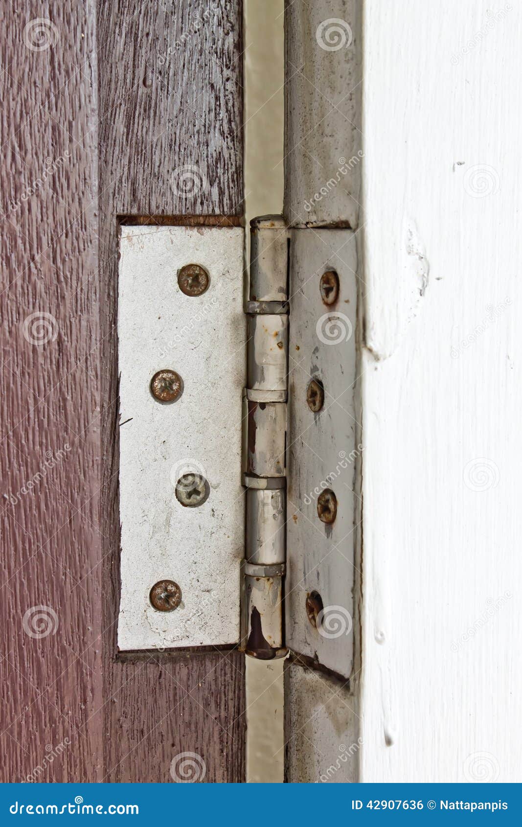 Old hinges door stock photo. Image of nuts, door, bolt 42907636