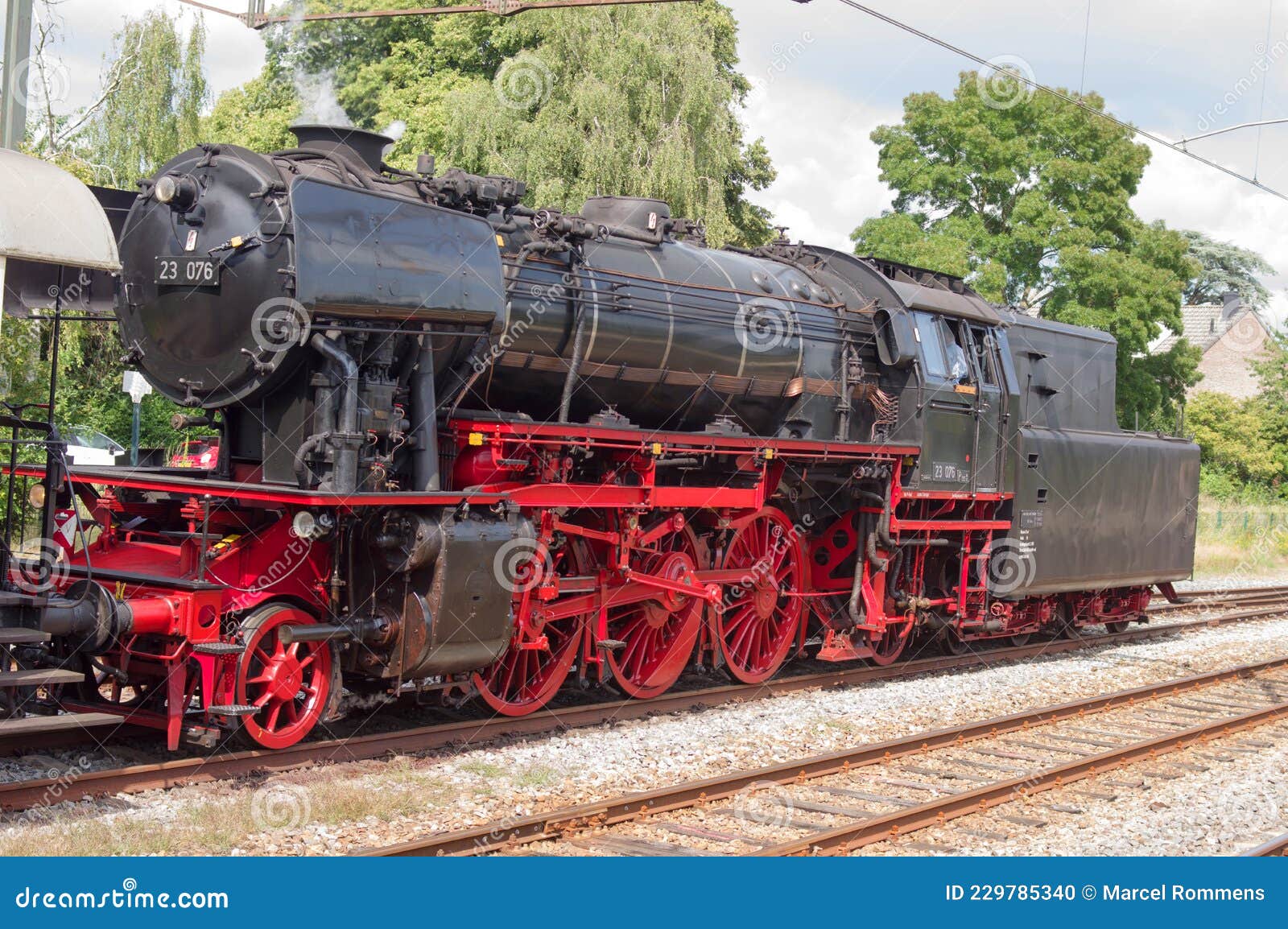 old historic steam black train