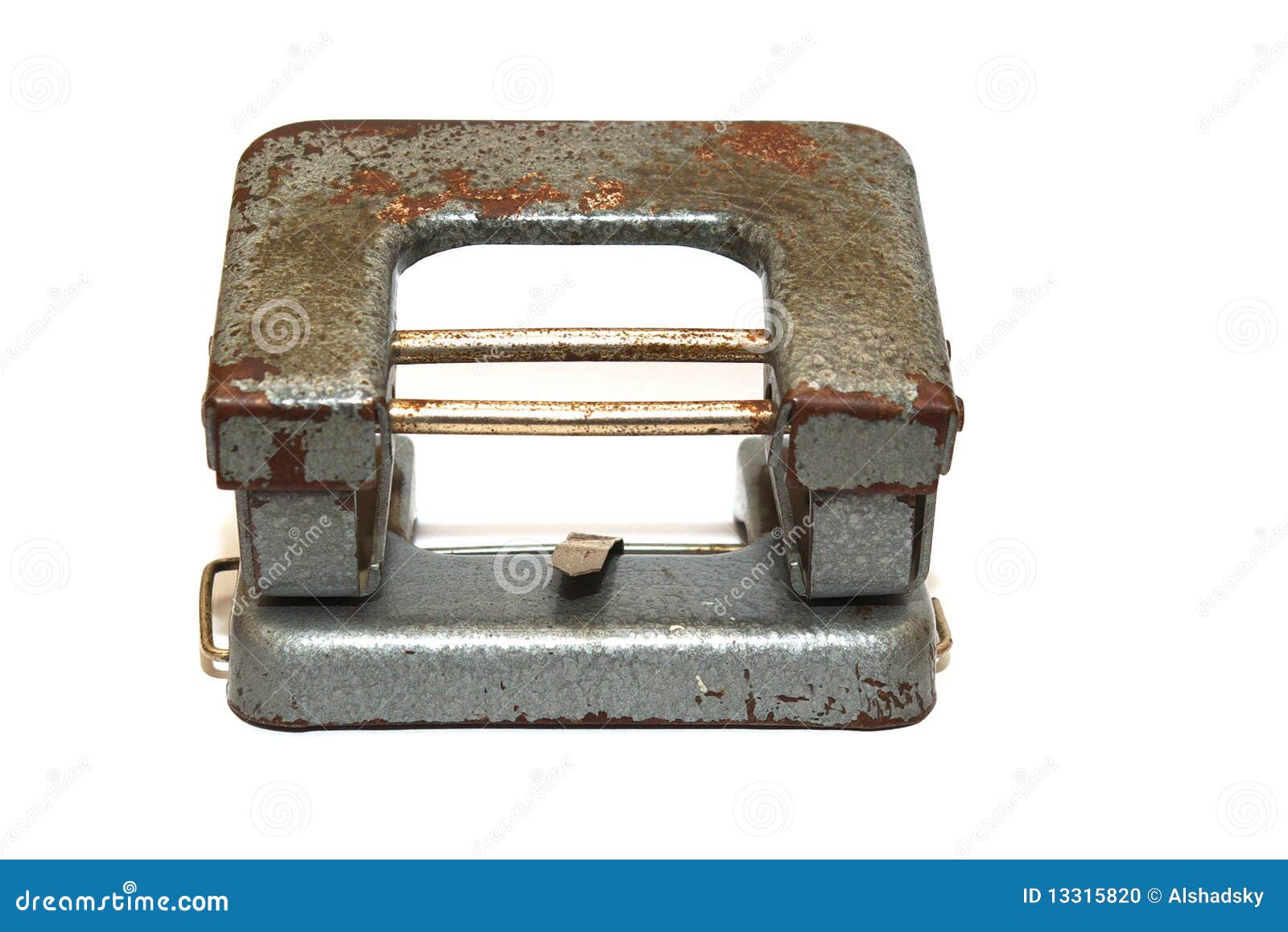 Old hole puncher stock photo. Image of single, paper 13315820