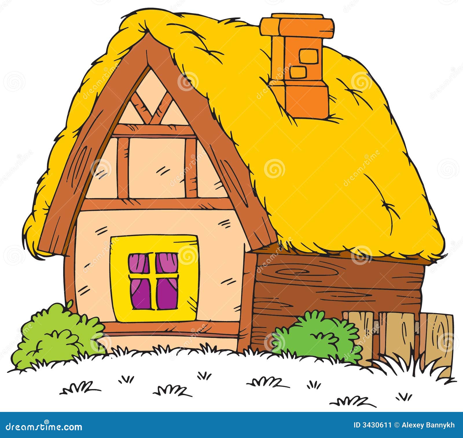 Old House Stock Vector Illustration Of Bush Cabin Amusing 3430611