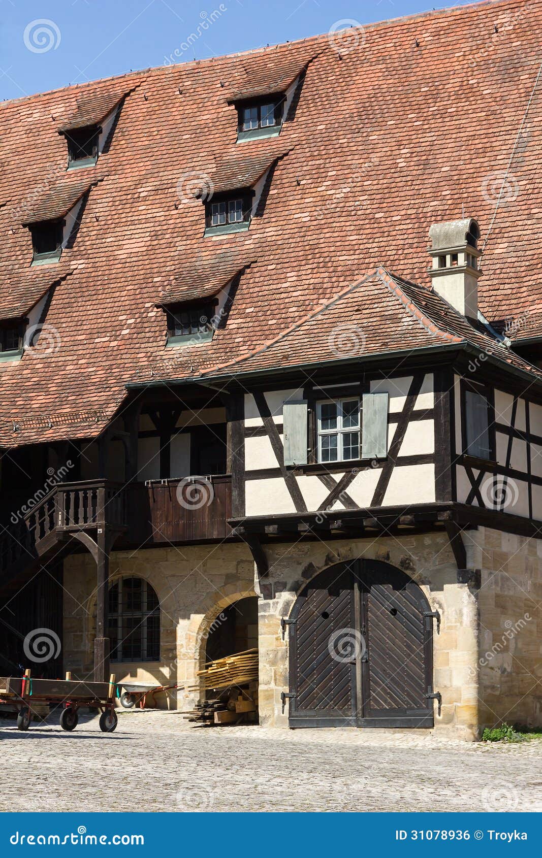 An Old House in Bamberg, Germany. Stock Photo Image of historic