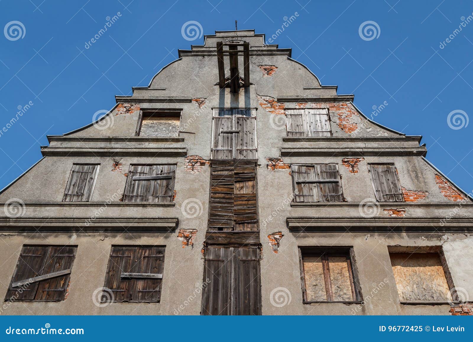 Old House Facade in the Historic Centre of Wismar Stock Image Image