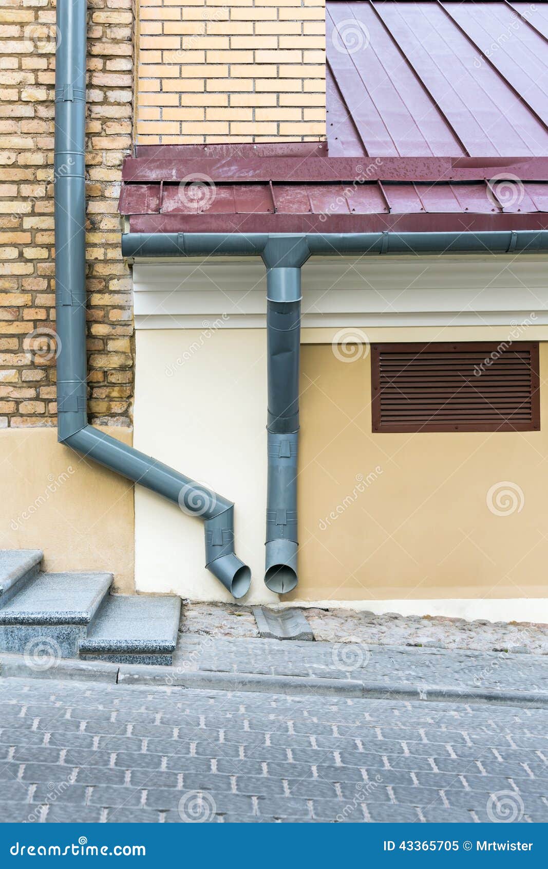 Old House with Gutter and Downspout Stock Image Image of eavestrough