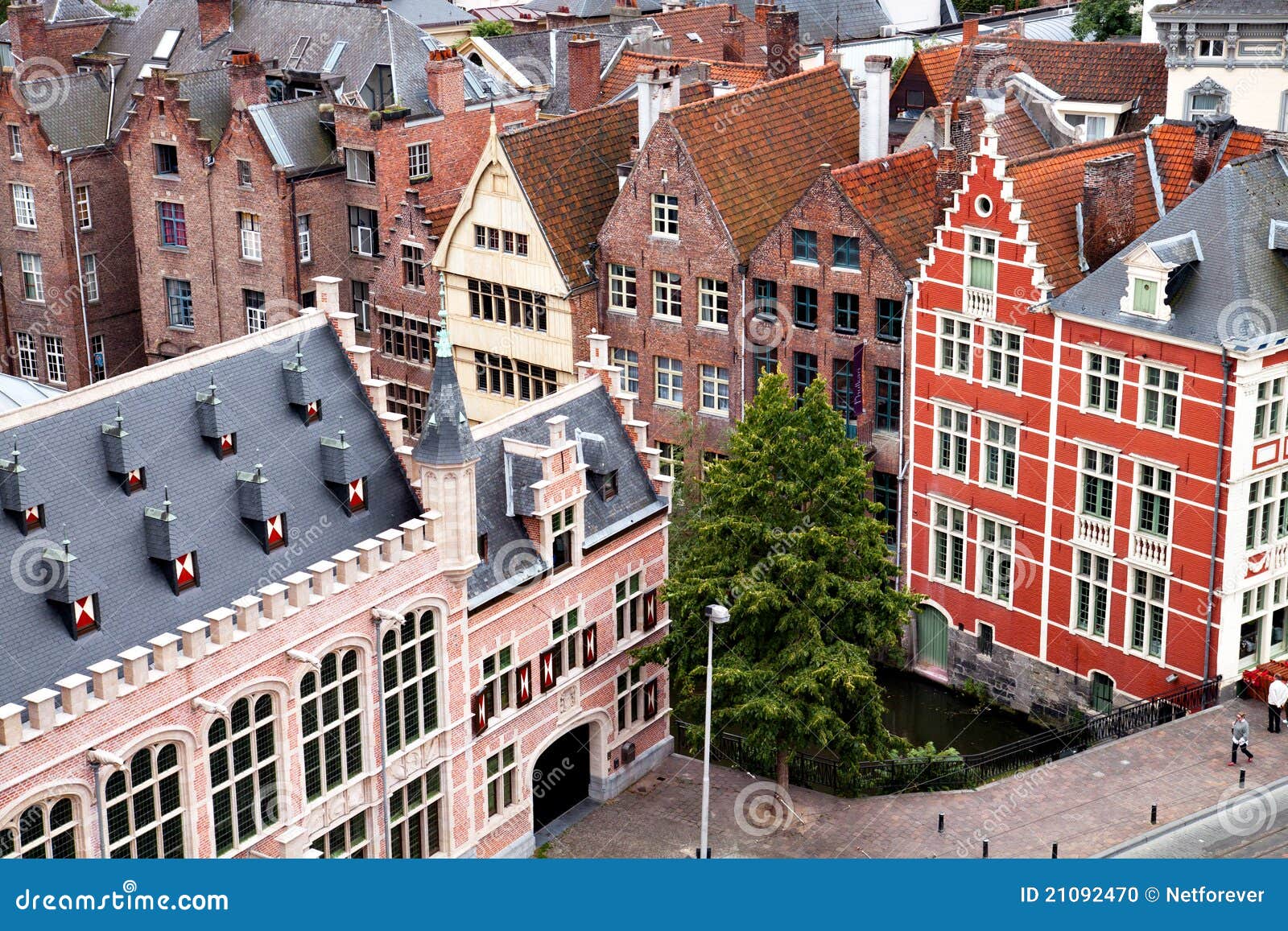 Old houses of Gent stock photo. Image of houses, european 21092470