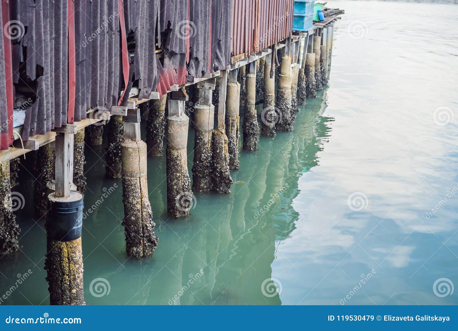 Old Houses in the Old Town of Georgetown, Penang, Malaysia Stock Image