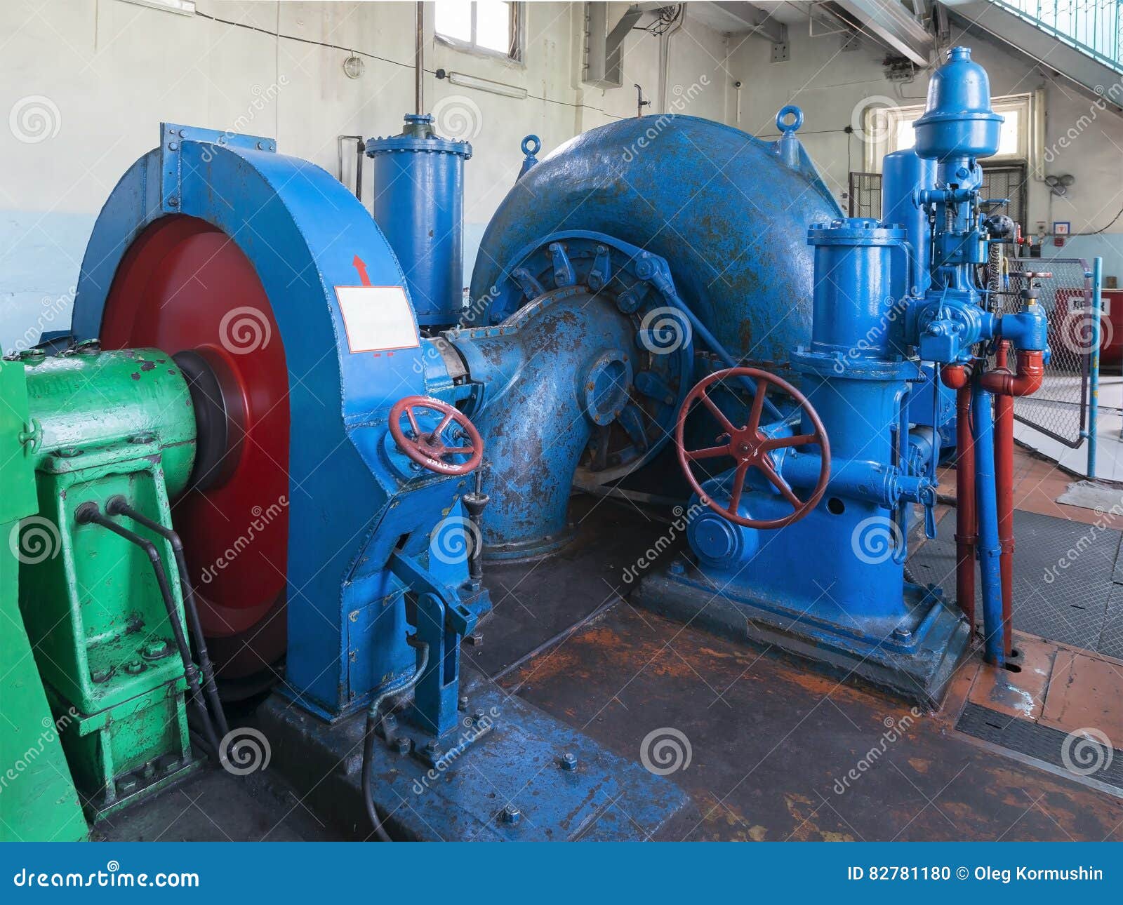 Old hydraulic turbine stock photo. Image of generator 82781180