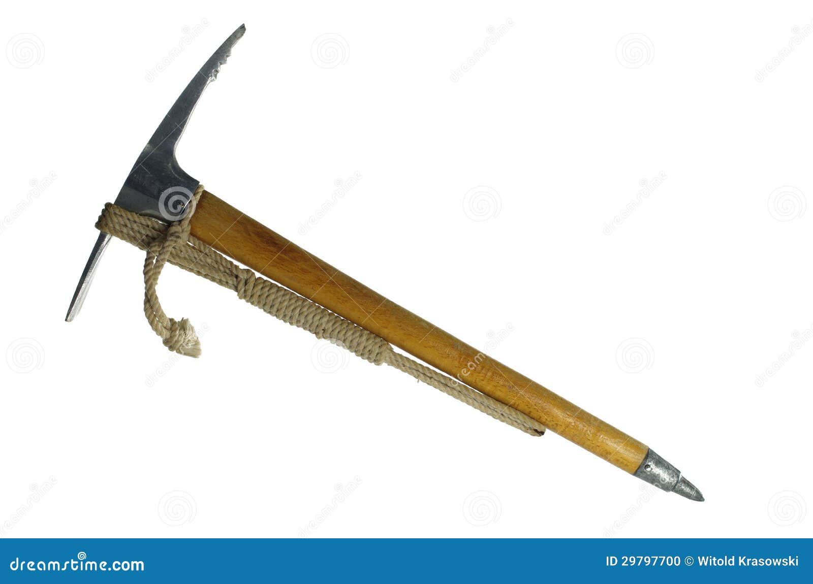 Old Ice-axe With Rope Stock Photo - Image: 29797700