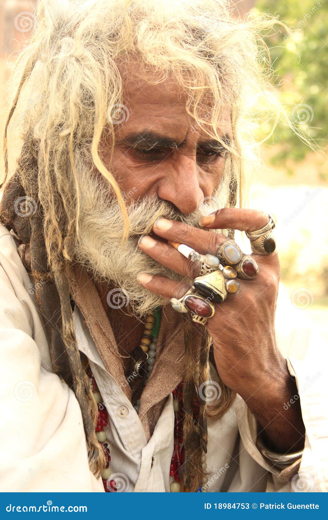 Old Indian Male, With Dreadlock Hair Editorial Stock Photo