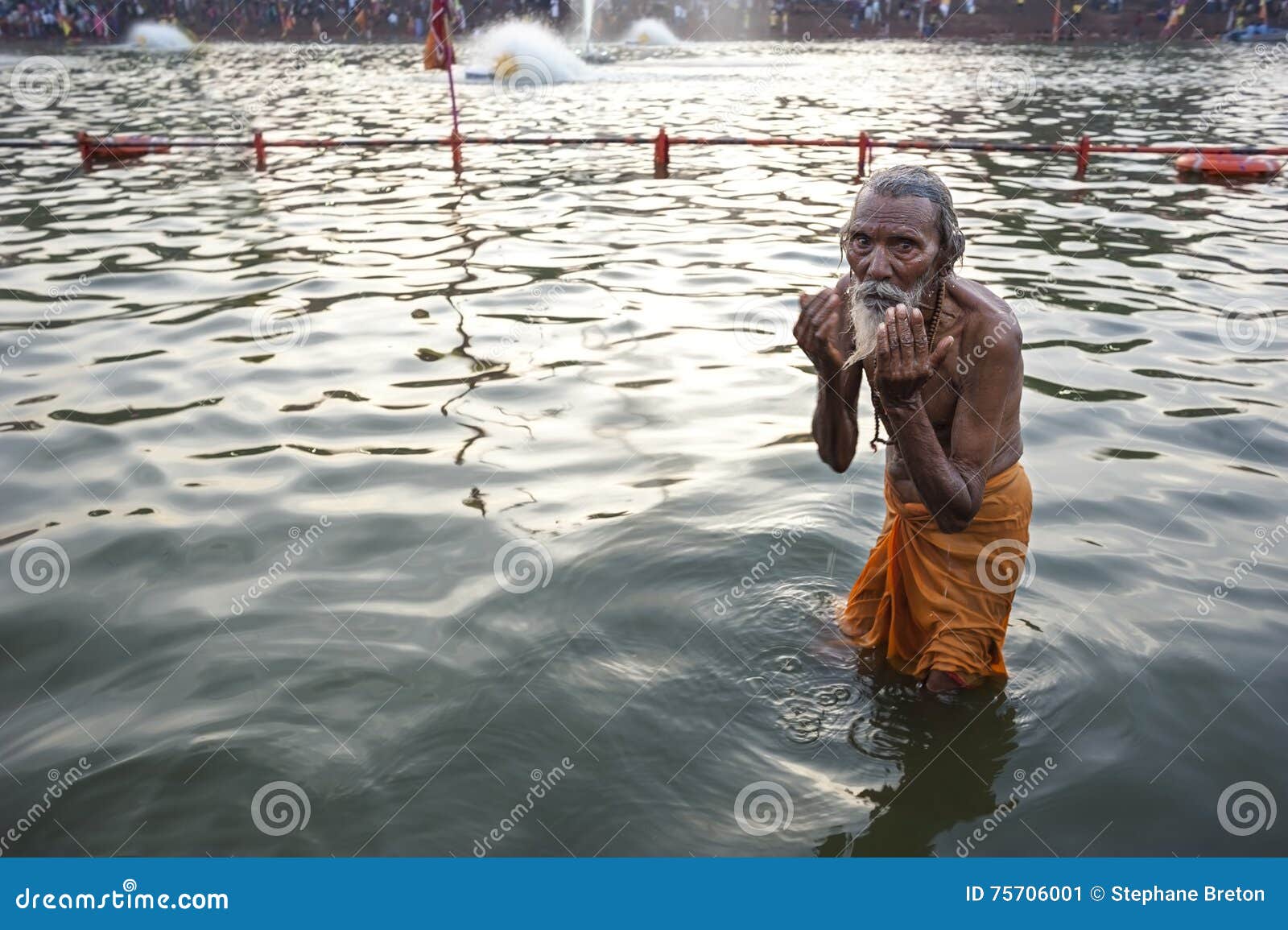 Old Indian Man Bathing Editorial Photo Image Of Madhya 75706001