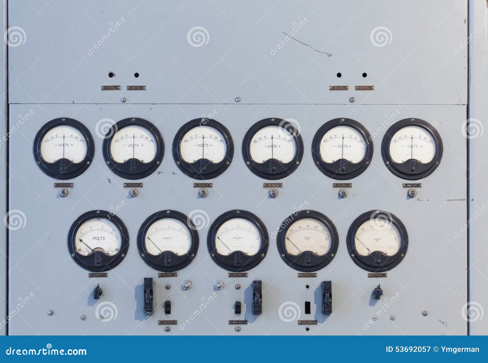 Old instrument panel stock image. Image of measurement 53692057