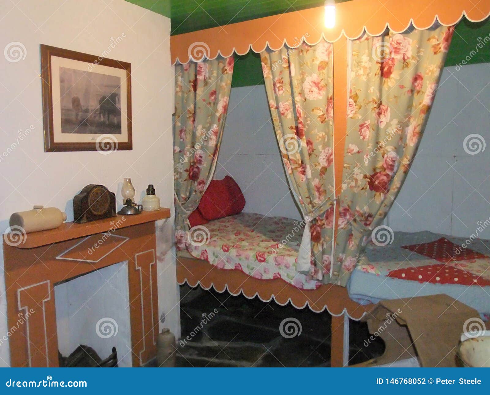 Old Irish Thatch Cottage in a Village in Ireland Stock Photo Image of