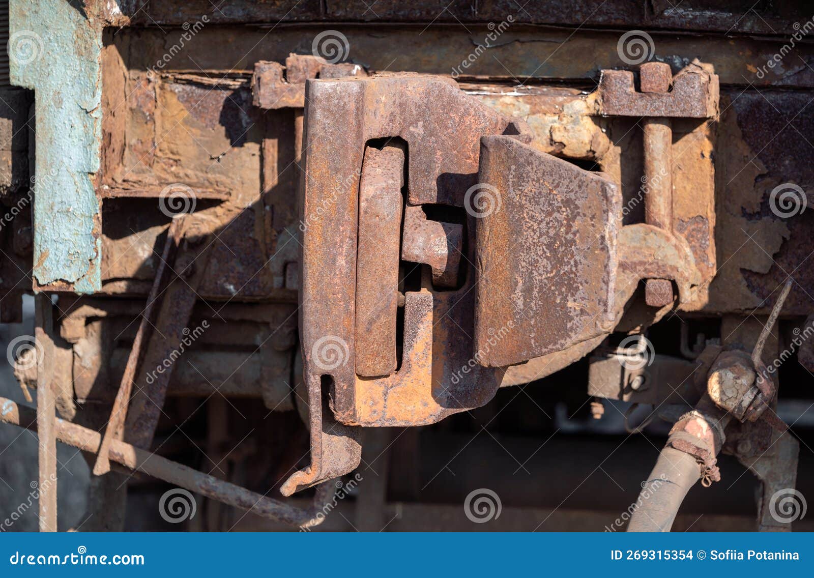 Old Iron Connection Train Wagon Coupler Stock Photo Image of wagon