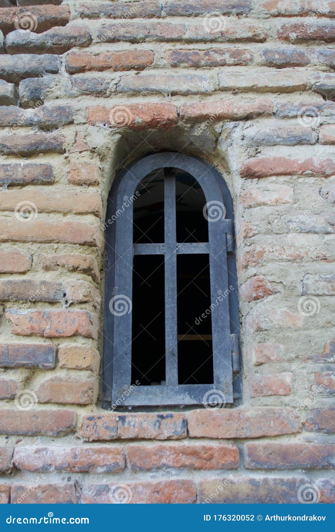 Old Iron Window In The Church Wall Stock Photo Image Of Church Decoration 176320052