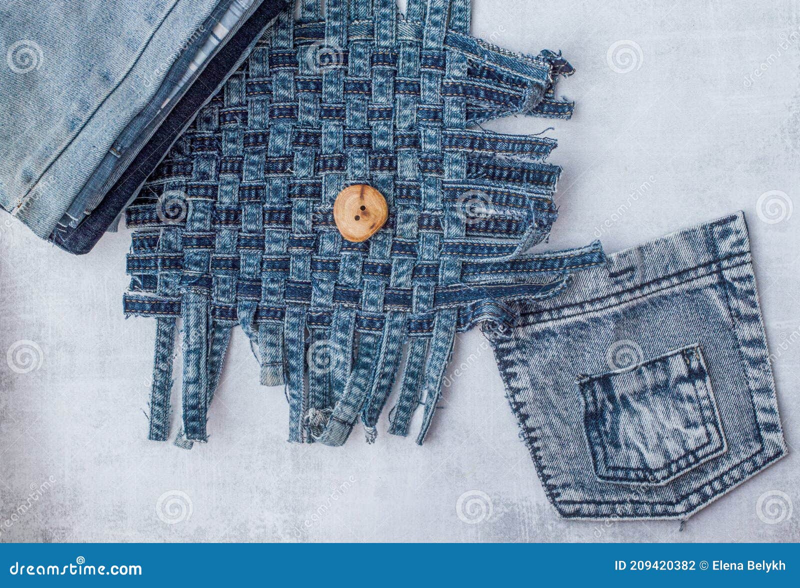 Old Jeans Ready To Upcycling and Pattern, Made from Old Jeans Pieces. Stock  Photo - Image of creative, handcrafts: 209420382