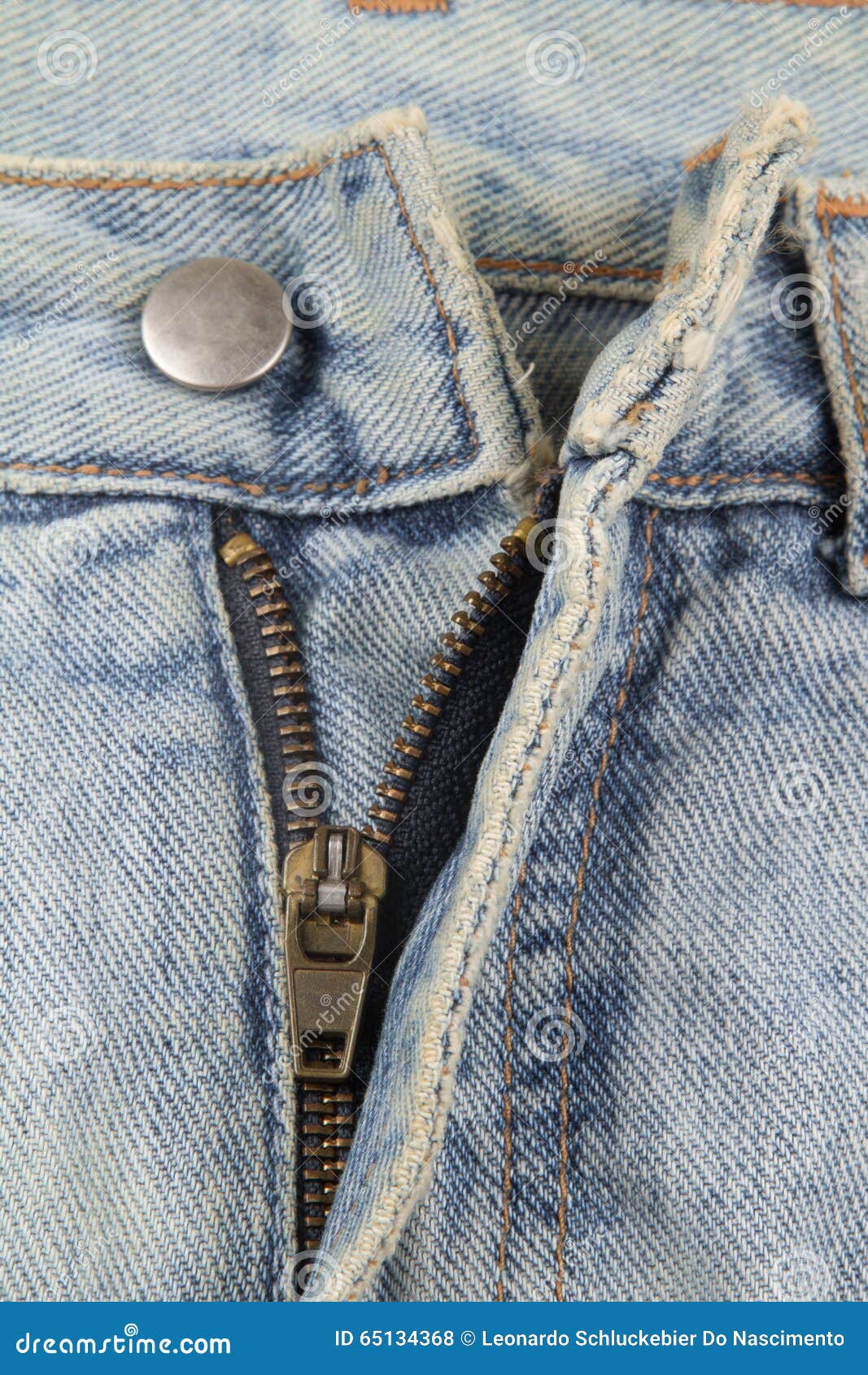 Old Jeans Zipper Open Stock Photo - Image: 65134368