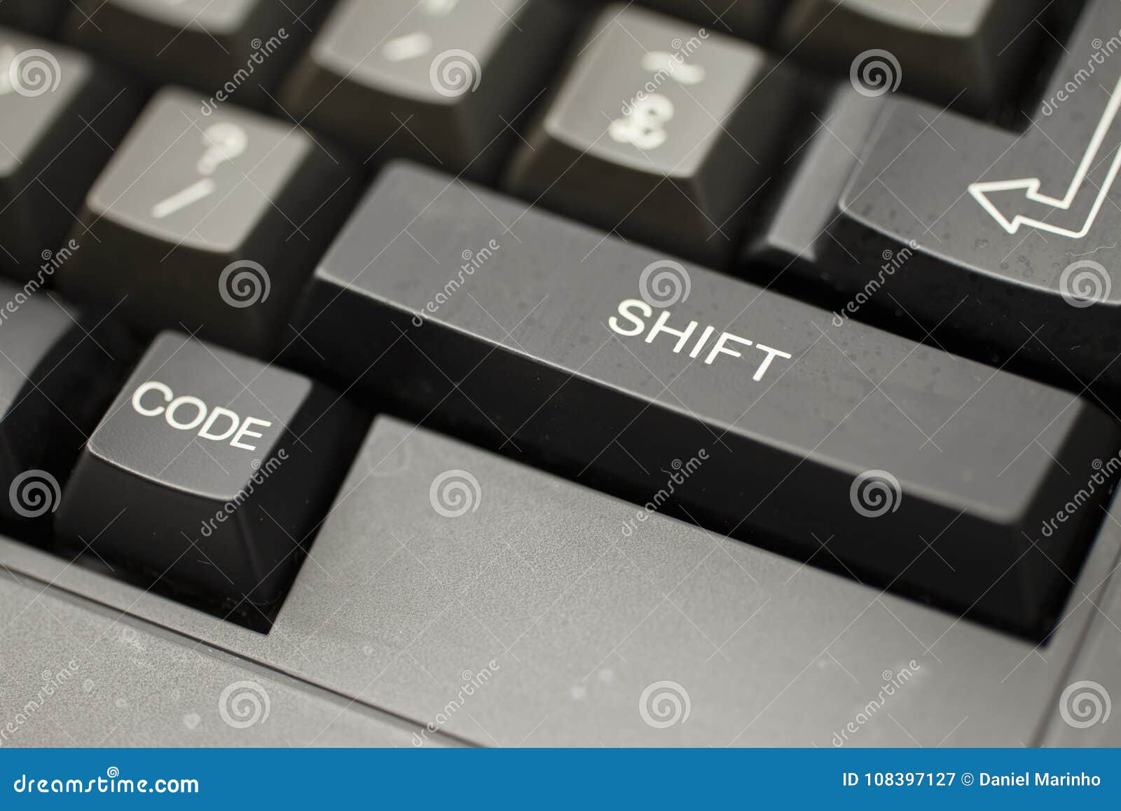 Old Keyboard Code and Long Shift Keys Stock Image Image of coding, enter 108397127