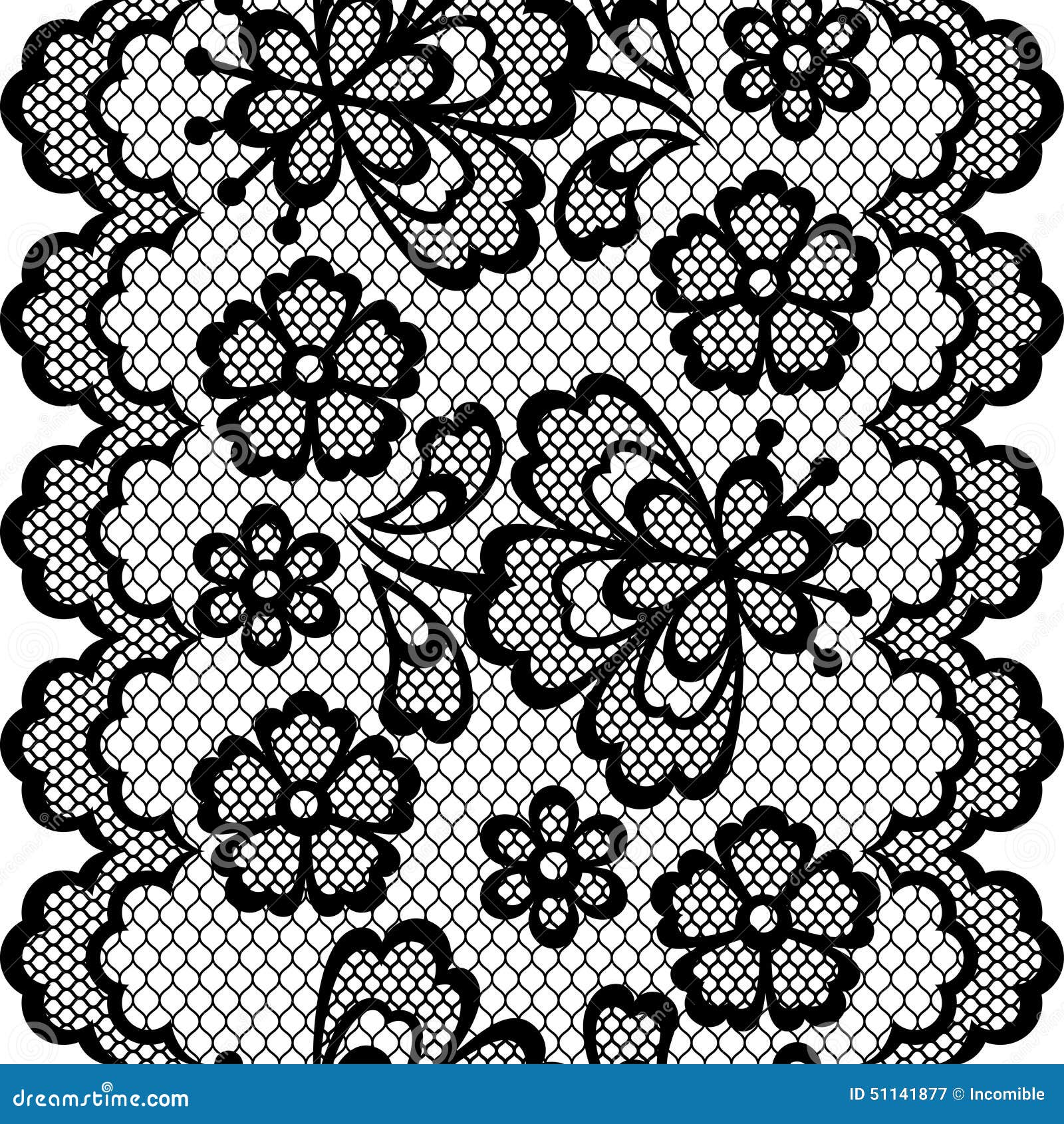 Old Lace Border, Abstract Ornament. Vector Texture Stock Vector ...