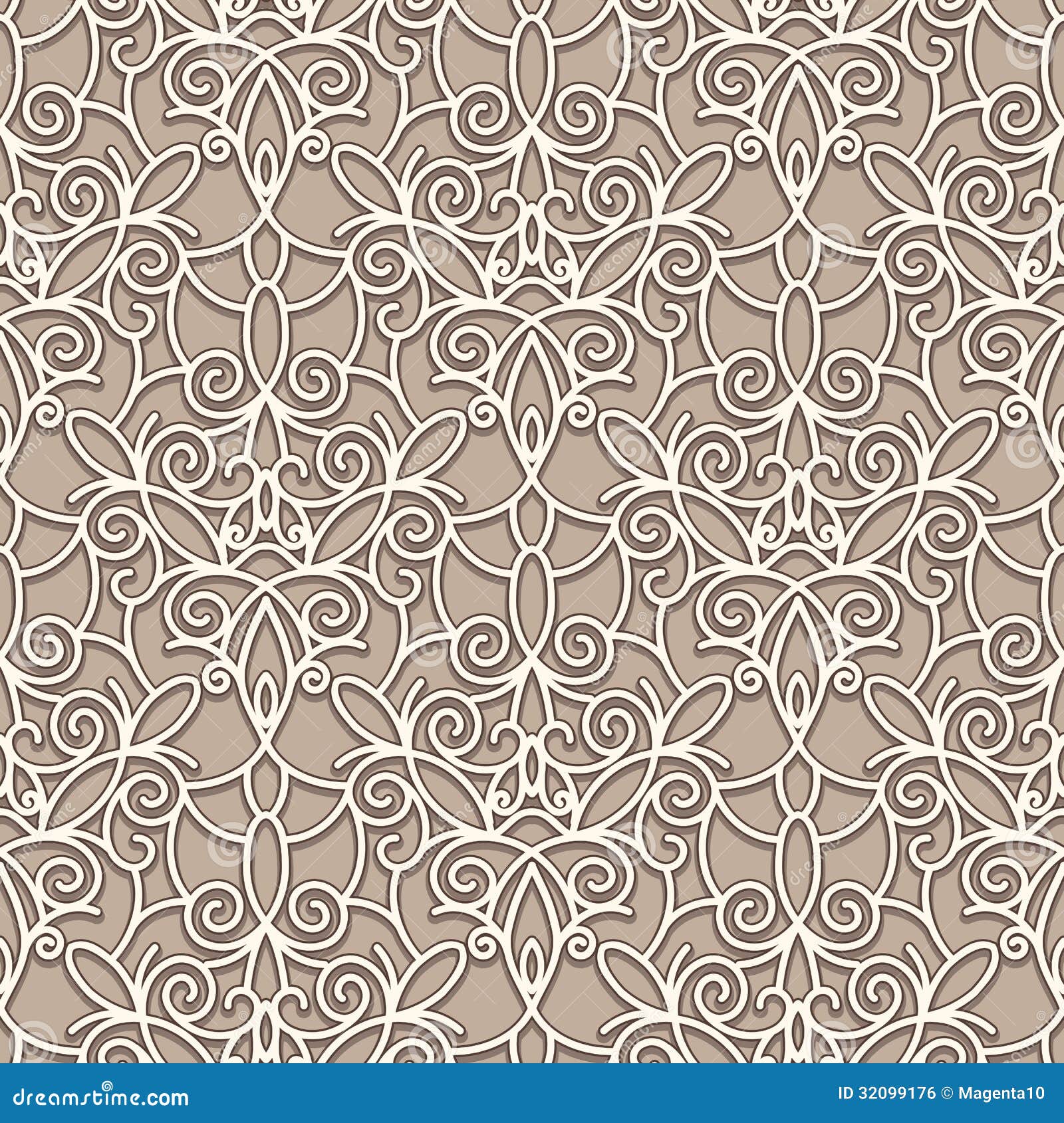 Old lace pattern. Abstract seamless beige lace pattern