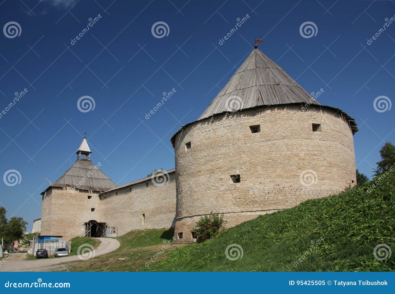 The old Ladoga fortress stock image. Image of town, grass 95425505