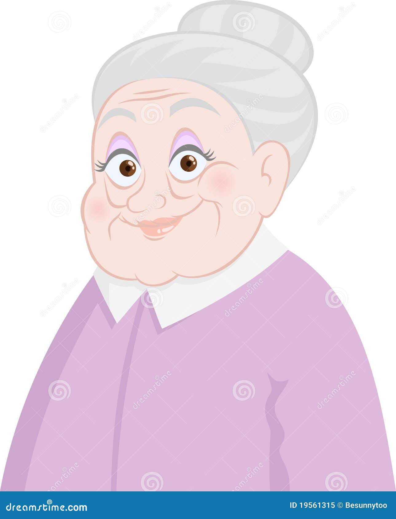 Old lady stock vector. Image of grey, aged, cartoon, caucasian - 19561315