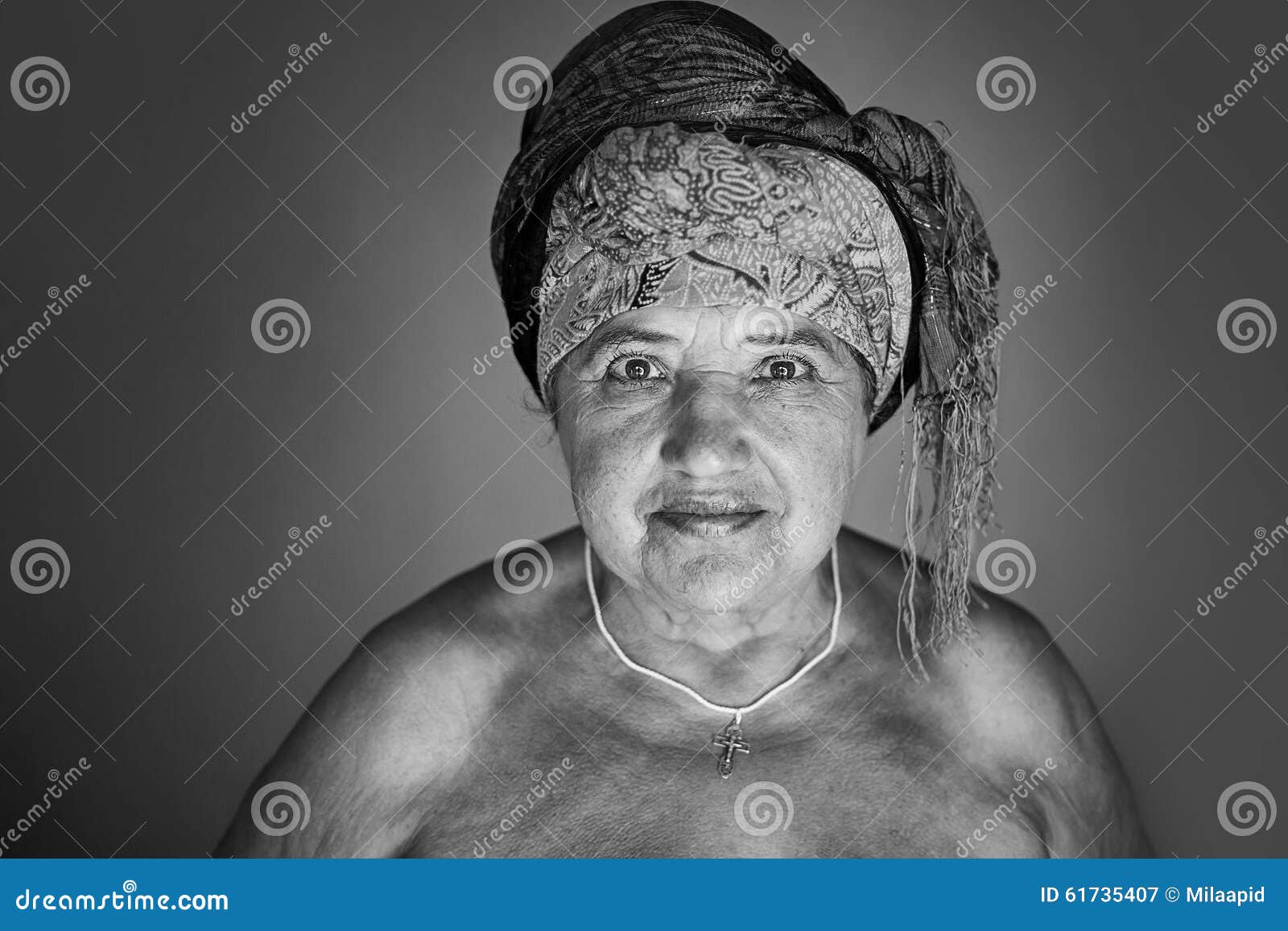 Old lady portrait stock image. Image of isolated, adult 61735407