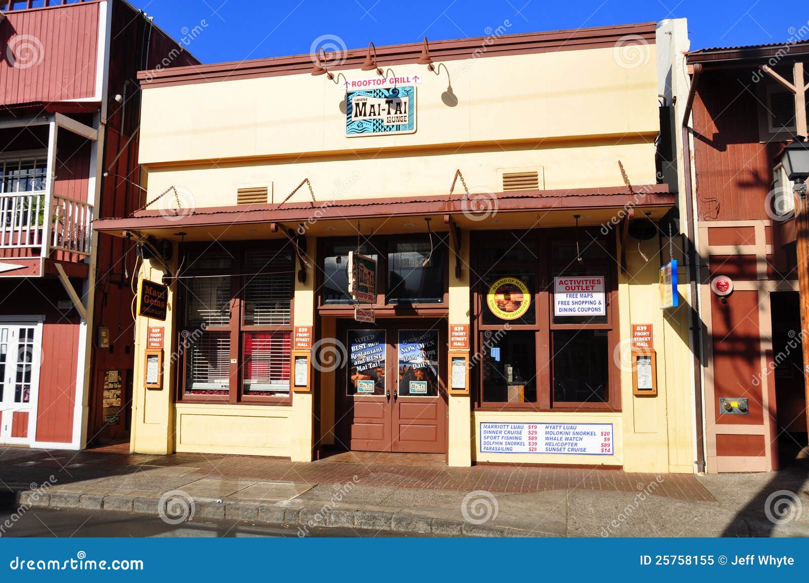 Old Lahaina Storefronts, Maui Editorial Image Image of heritage