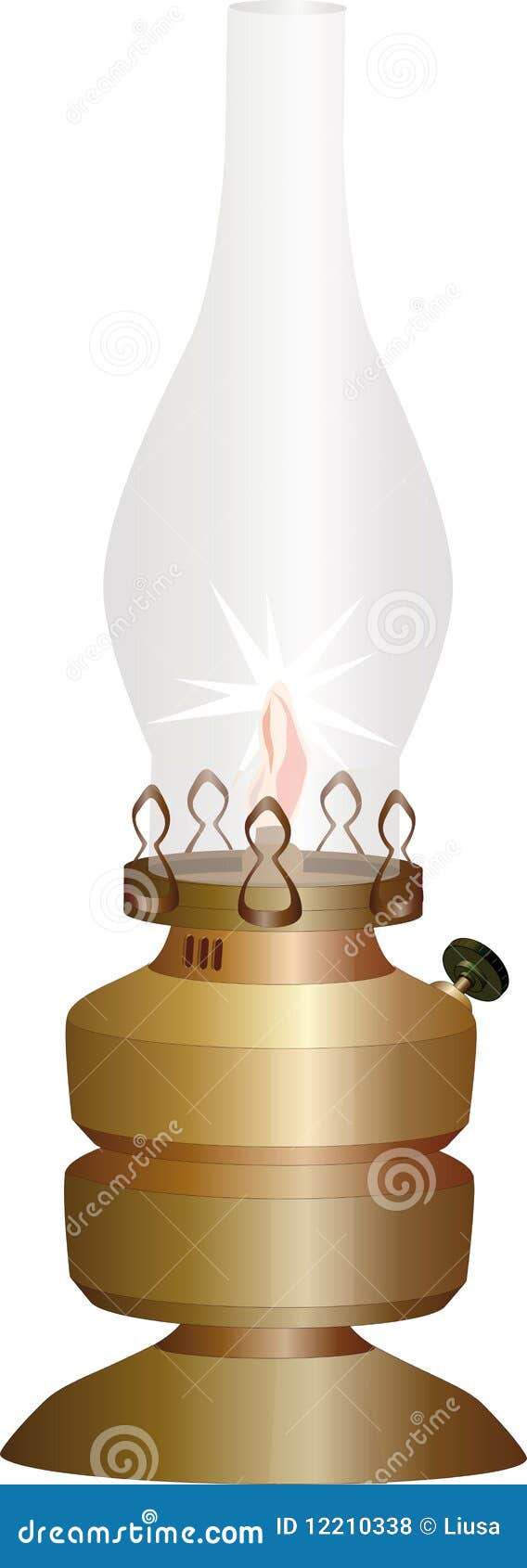 Old lamp stock vector. Illustration of classic, isolated - 12210338