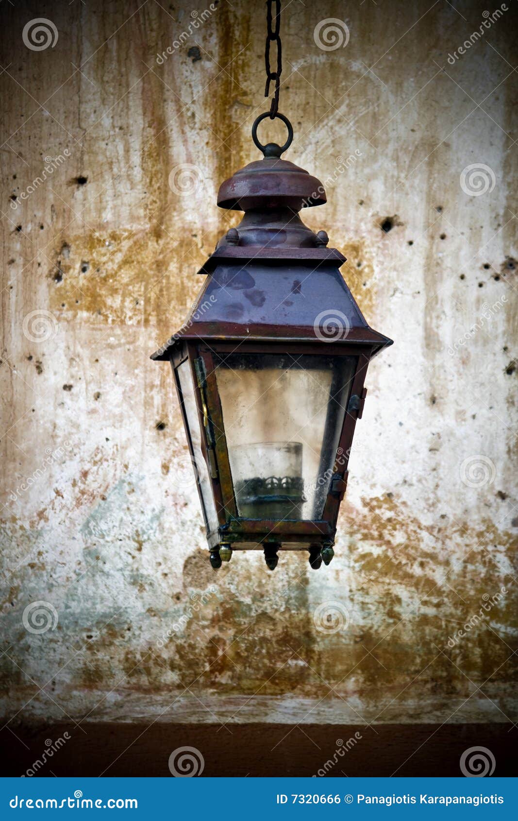 Old lantern on a wall stock photo. Image of antique, kerkyra 7320666