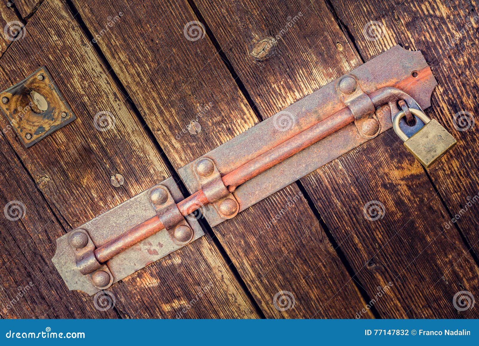 Old latch of a main door stock photo. Image of building 77147832