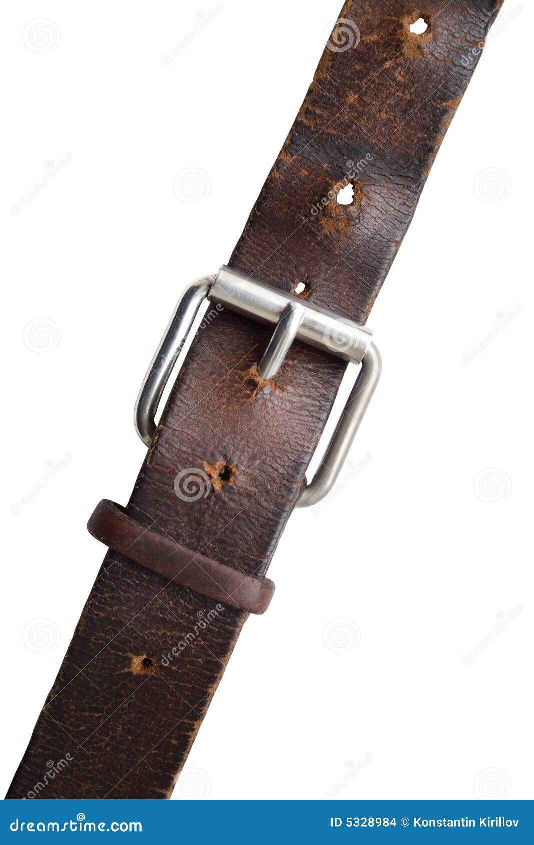 old leather belt