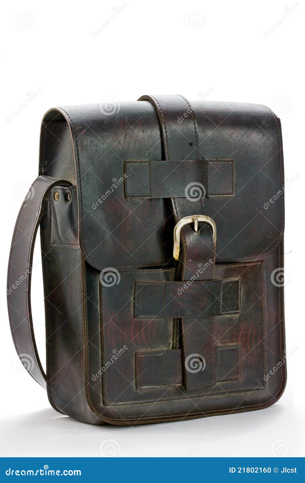 Old leather handbag stock photo. Image of worn, dark 21802160