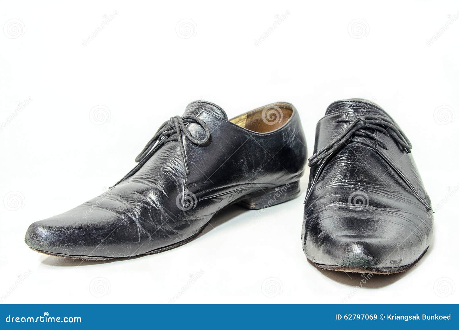 Old leather shoes man. stock image. Image of pair, isolated - 62797069