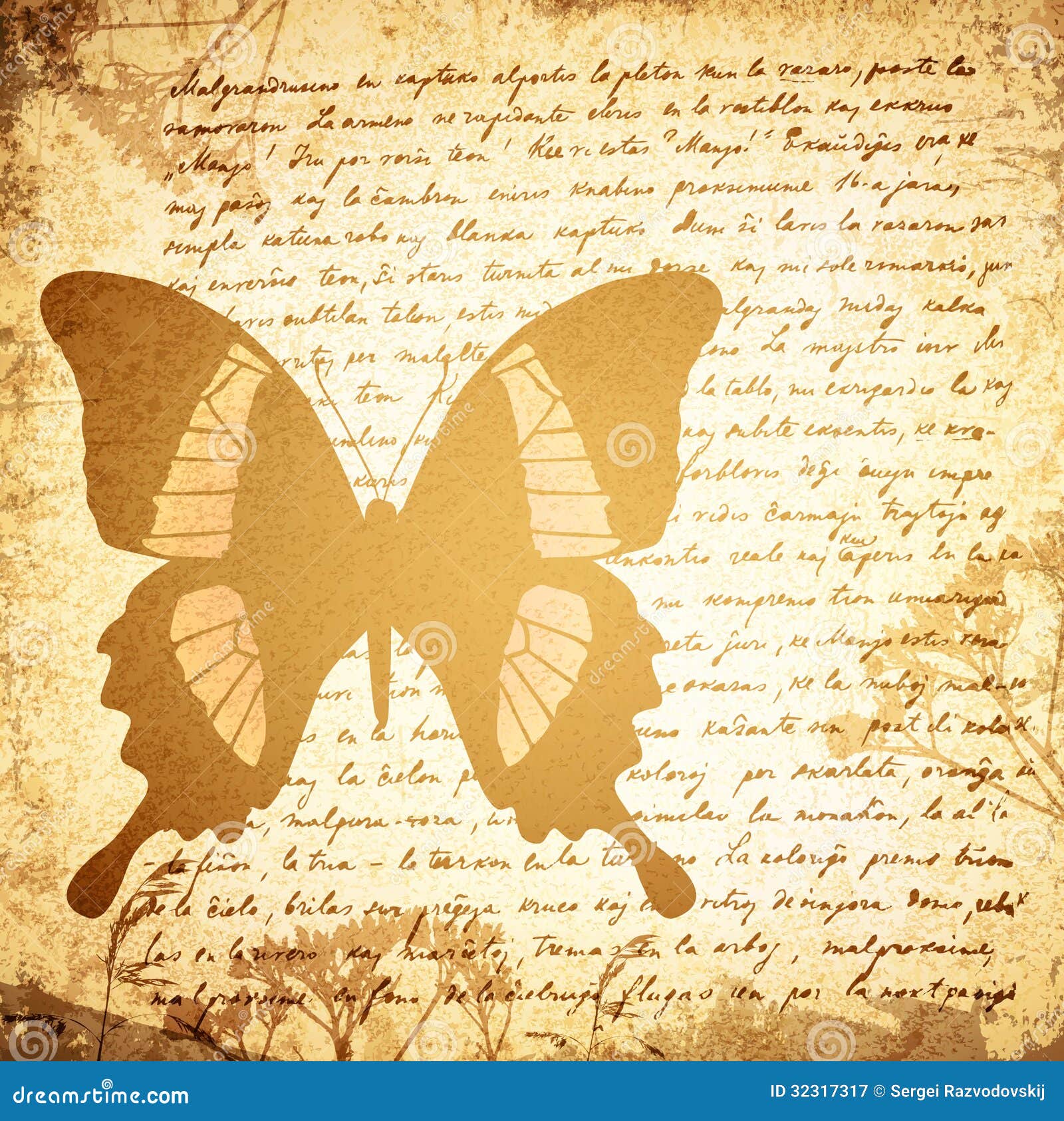 Old Letter Background Royalty Free Stock Photography - Image: 32317317