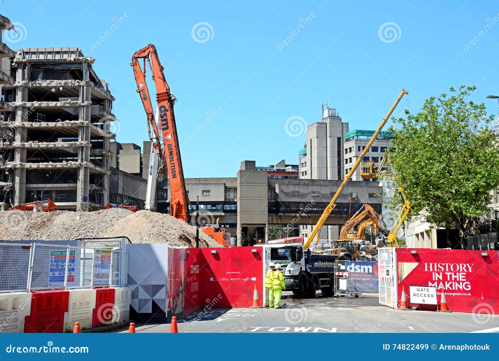 Old Library Demolition Site, Birmingham. Editorial Stock Image - Image