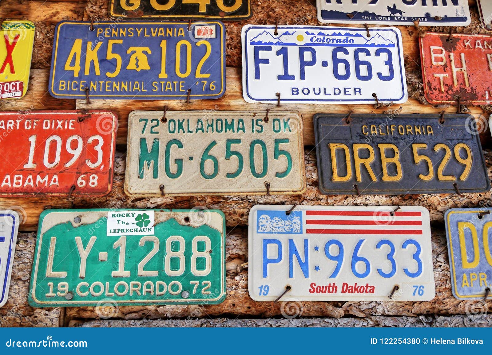 Old License Plates editorial image. Image of number 122254380
