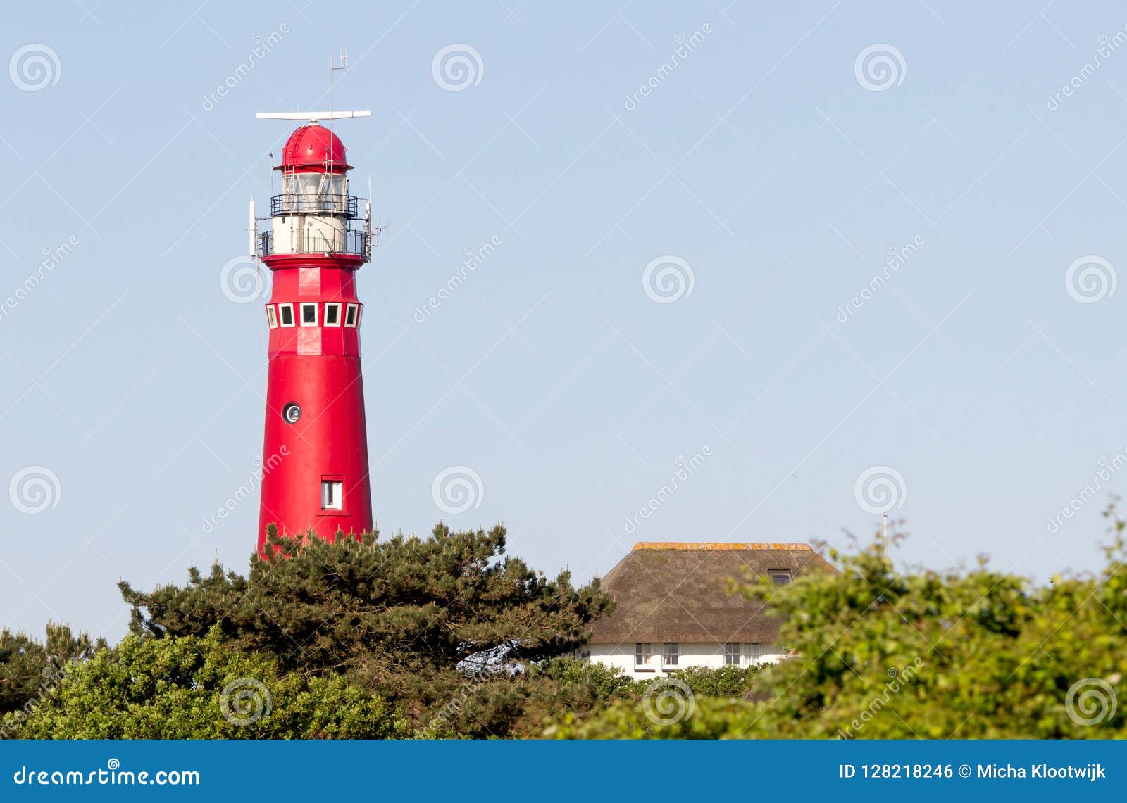 old lighthouse on the dutch isle schiermonnikoog