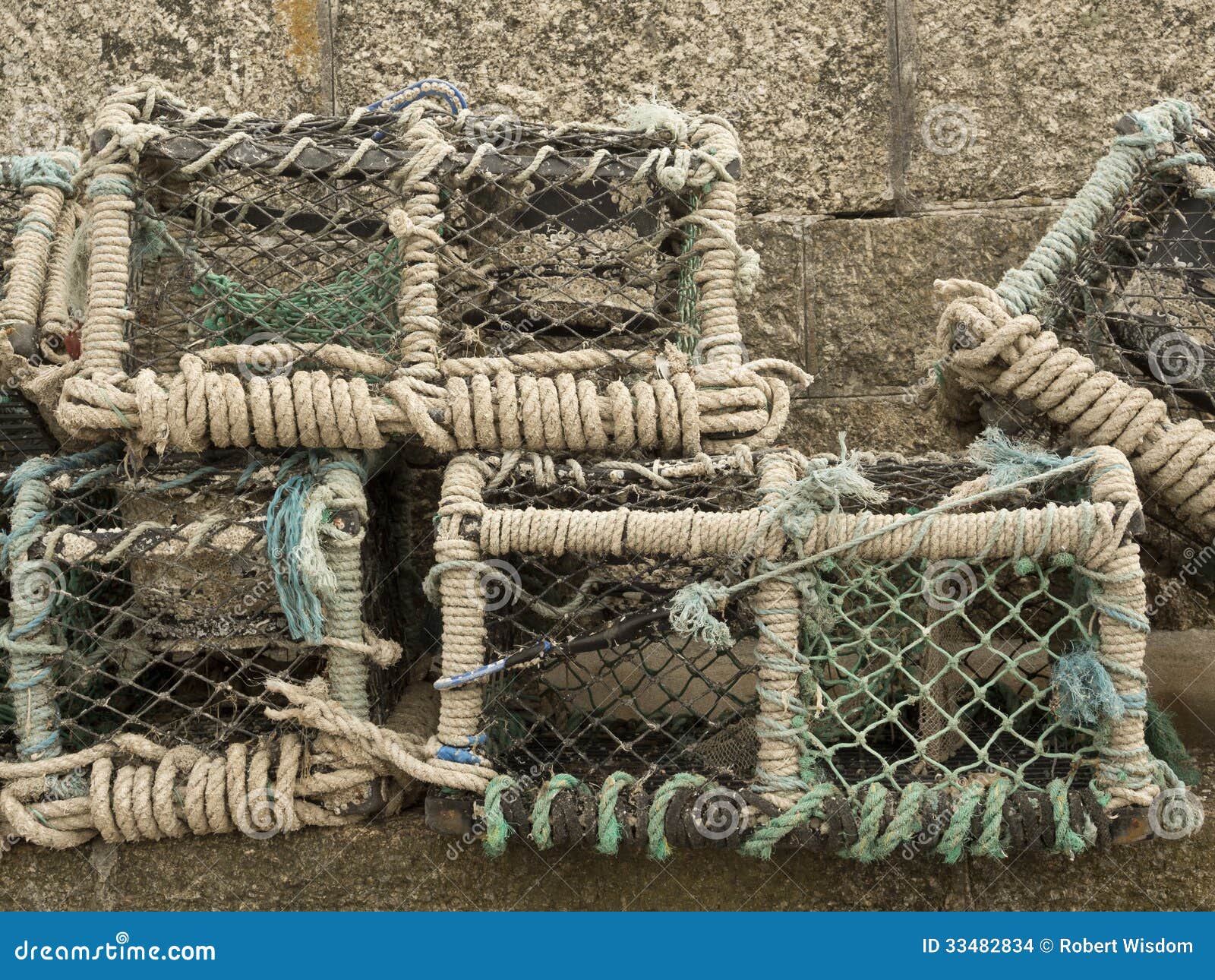 Old Lobster Pots / Crab Cages Stock Photo Image of fishermen, wall