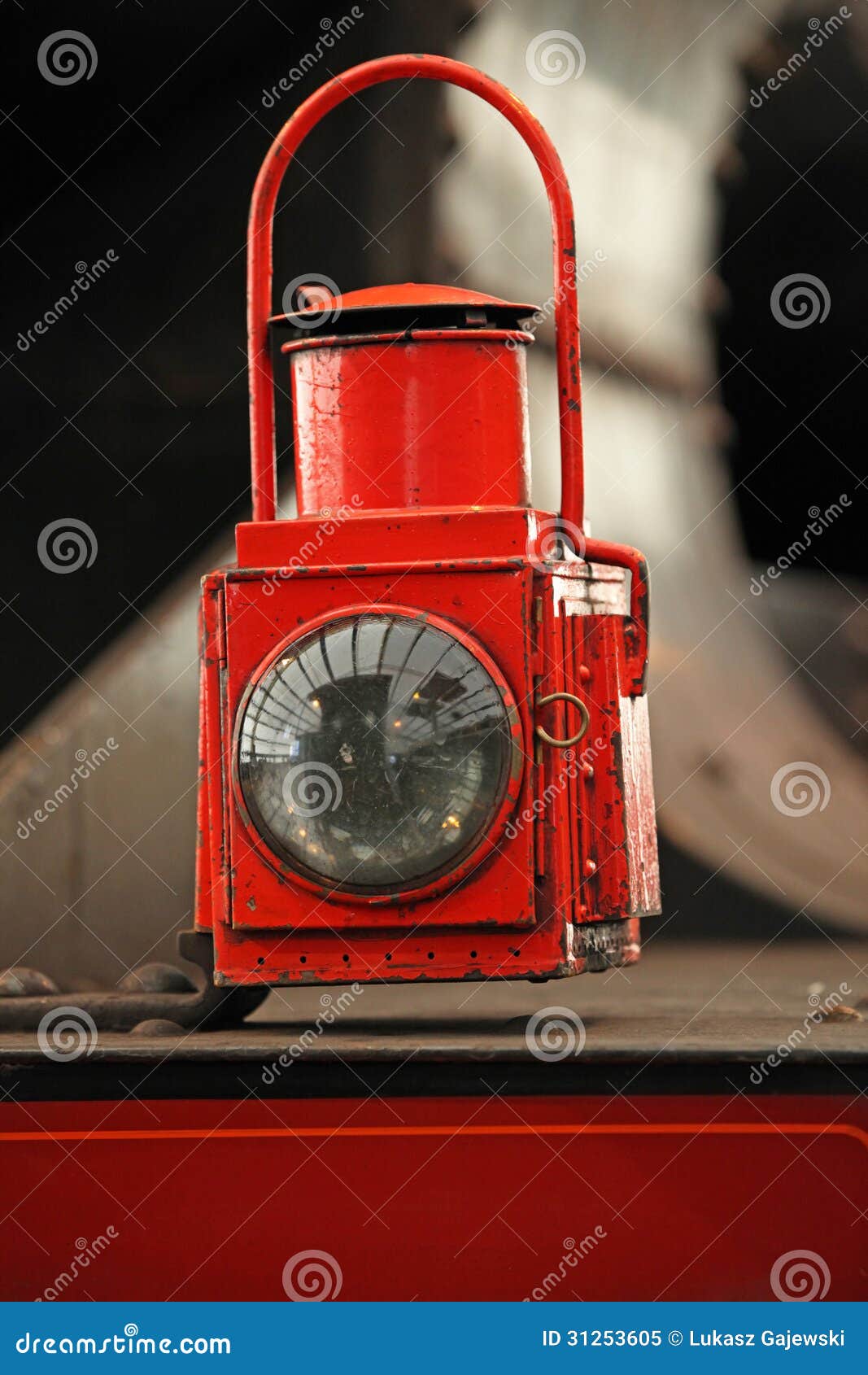 old locomotive floodlight