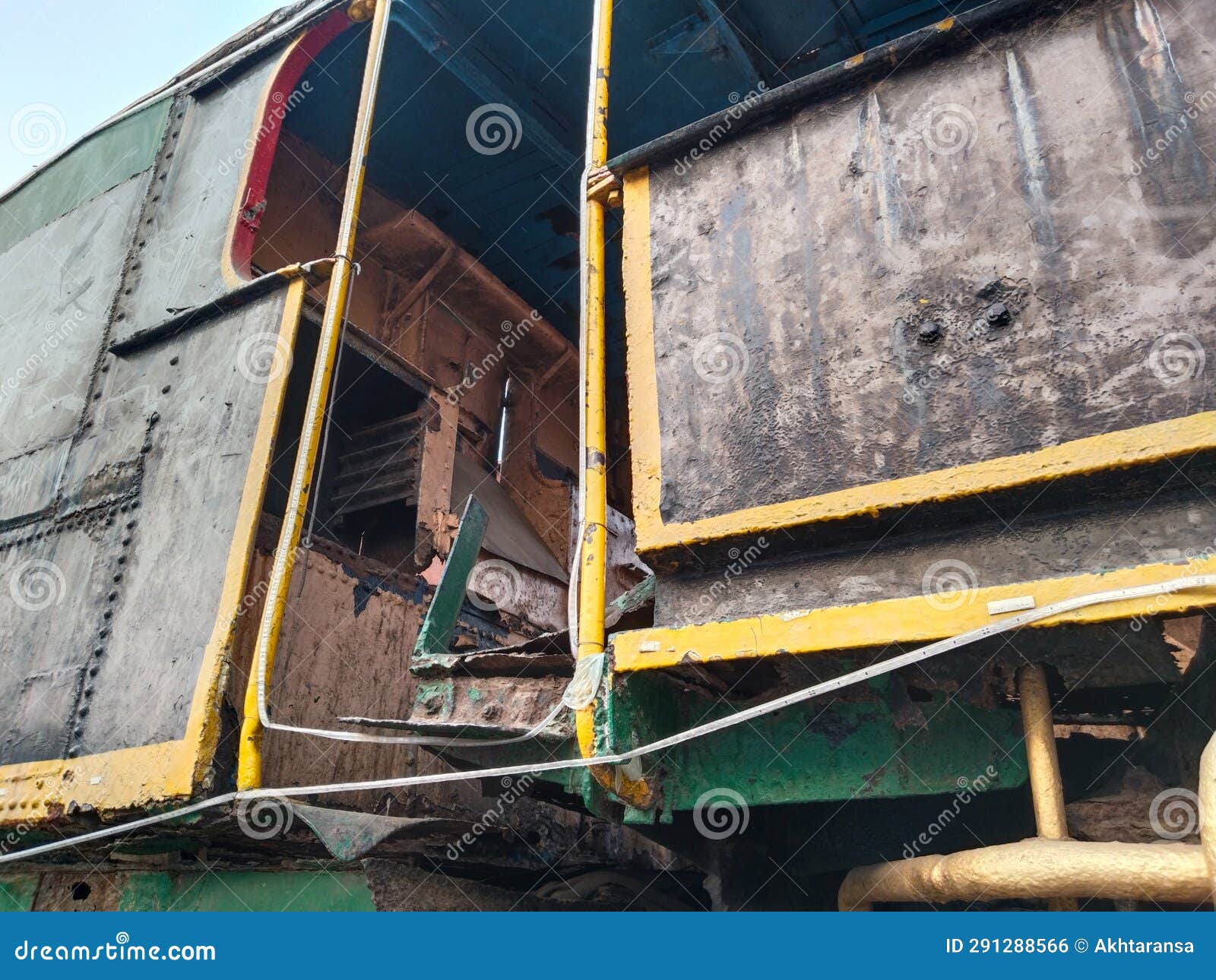 Old Train Engine in India Stock Photo Image of restoring