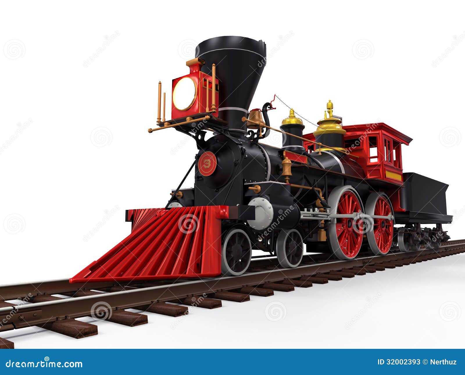 Old Locomotive Train stock image. Image of isolated, black ...