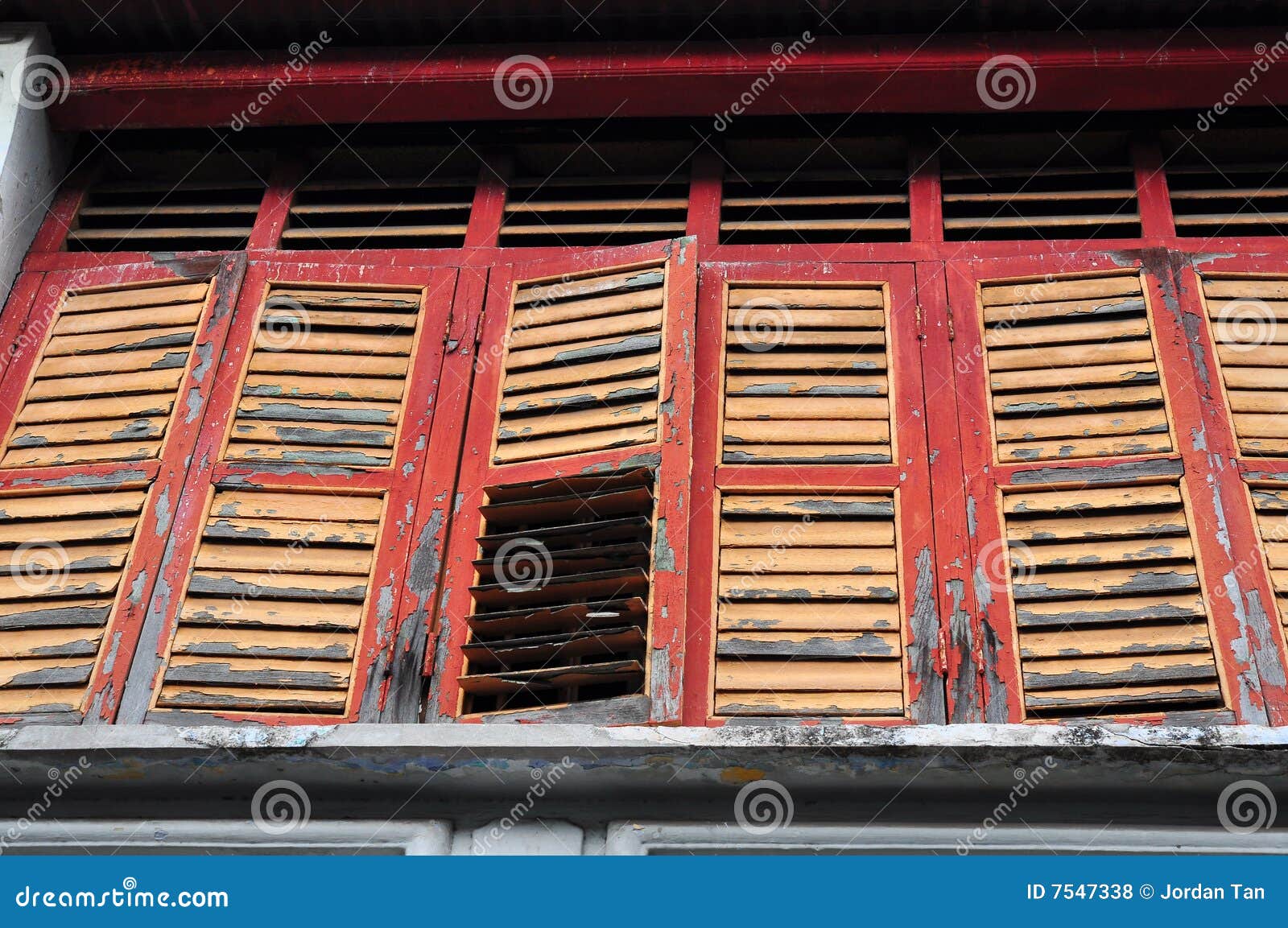 Old louvered windows stock photo. Image of house, louvre 7547338