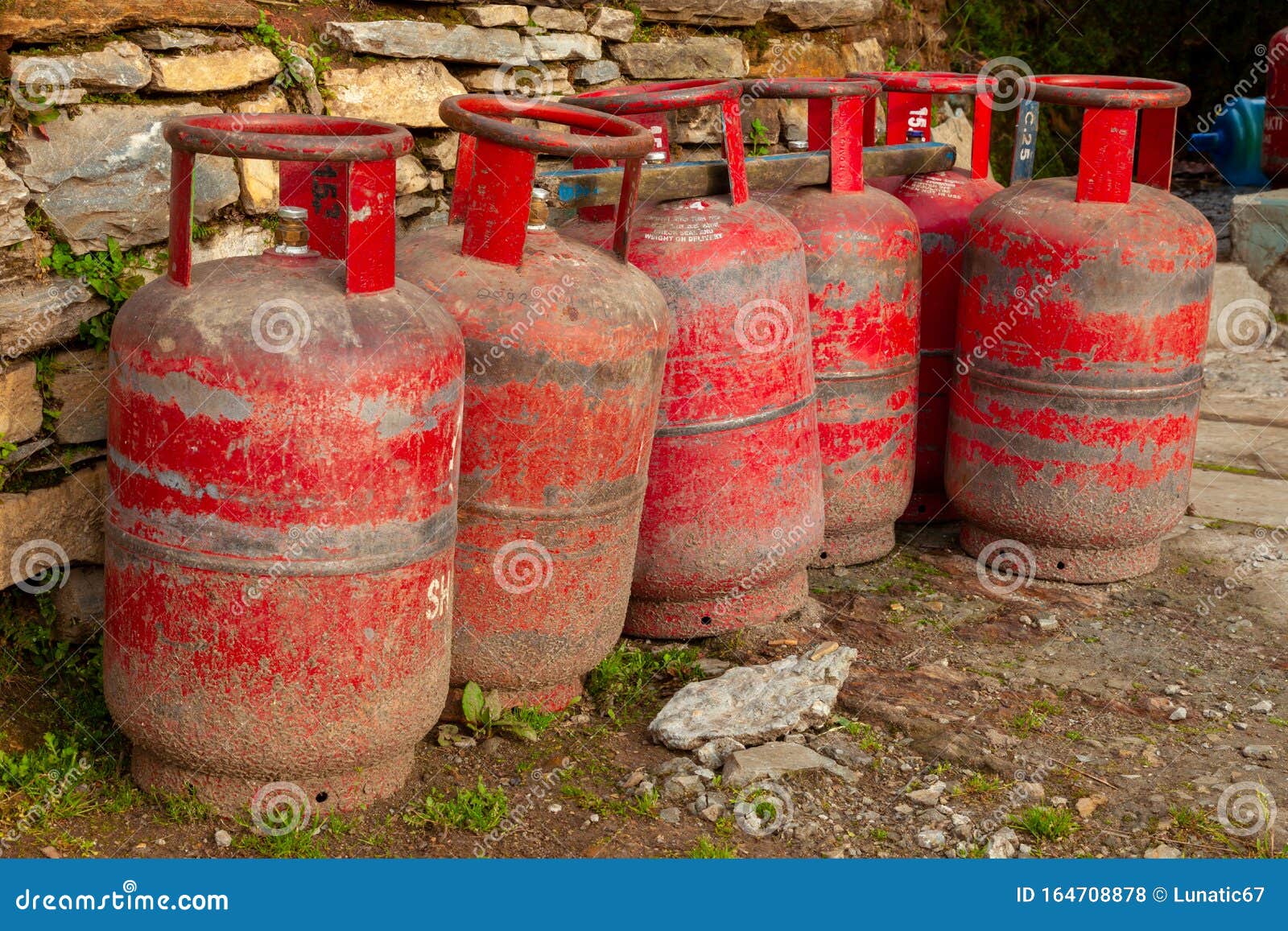 Old LPG tanks. stock photo. Image of heating, butane 164708878