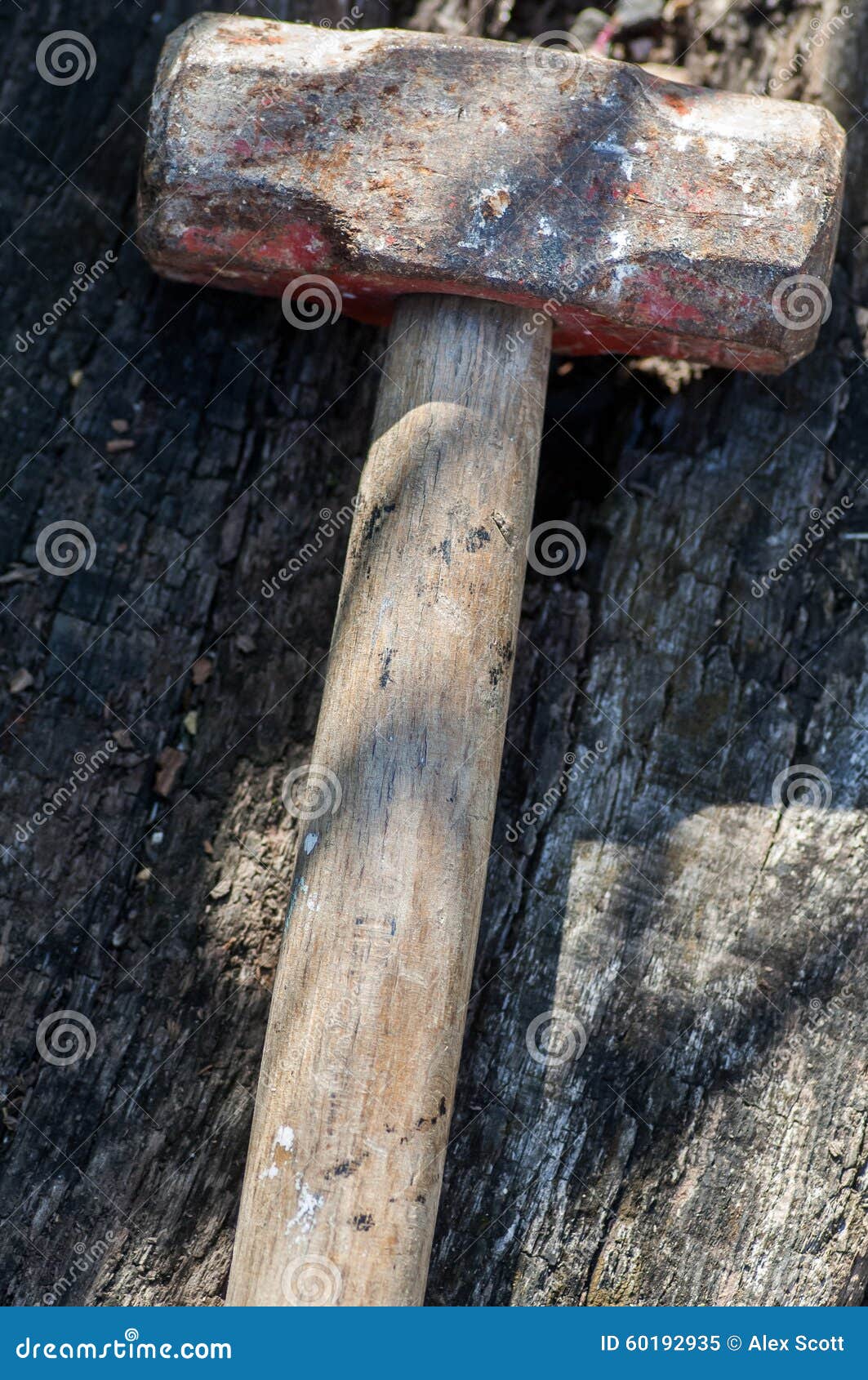 Old lump hammer stock image. Image of tool, used, maintenance 60192935