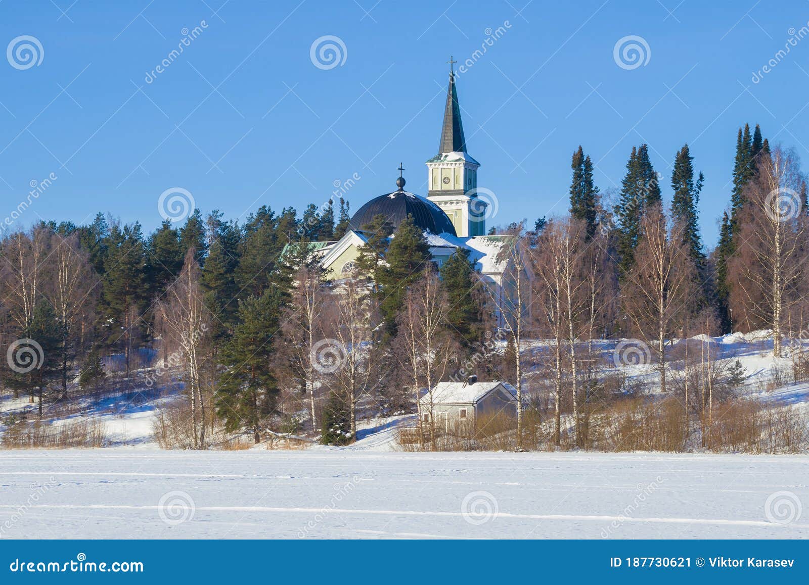 the old lutheran church of ruokolahti. finland